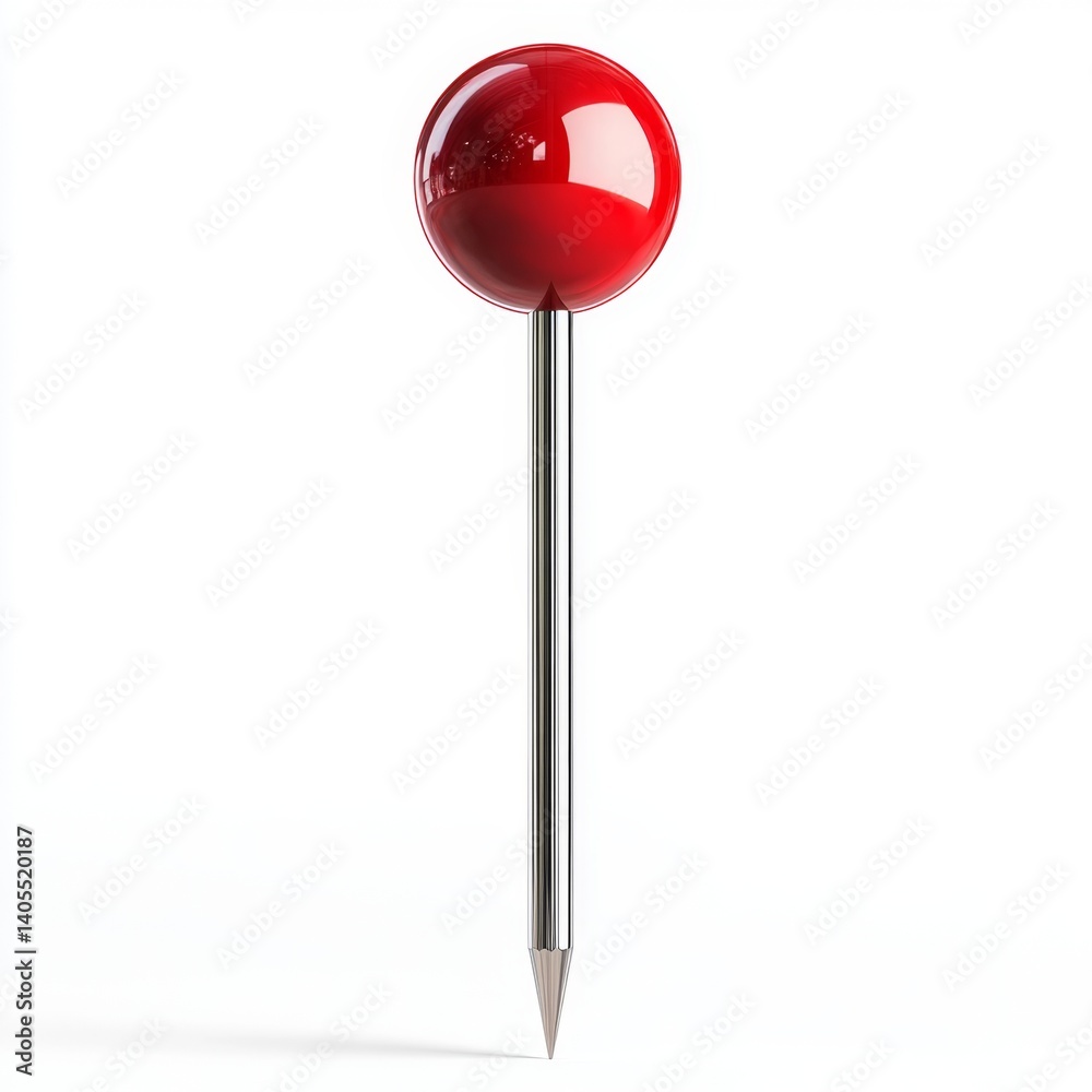 Red map pin on white background Red map pin on white background