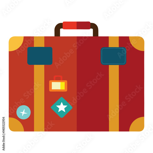Abstract Vector Suitcase Travel Bag Minimalist Luggage Design Geometric Briefcase