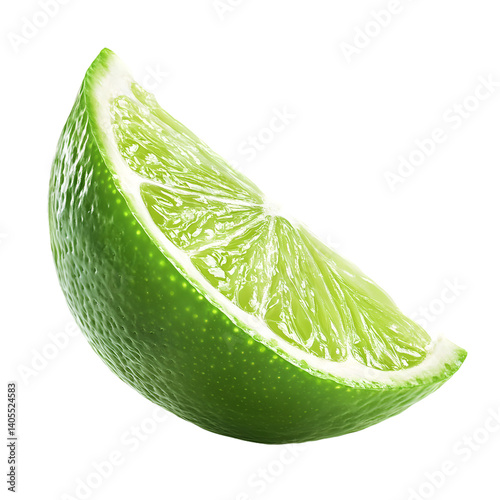 lime slice on transparent background