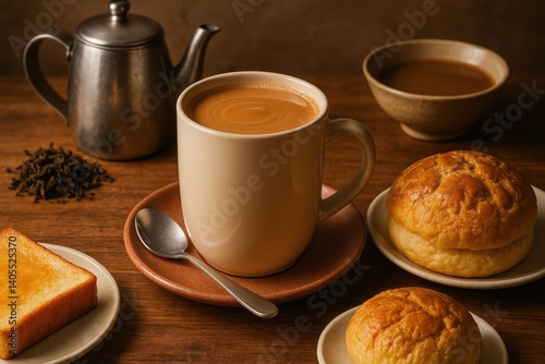 Classic Hong Kong Style Milk Tea (港式奶茶) Served in Traditional Glass
