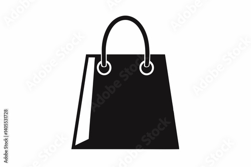 fashion shopping bag silhouette vector illustration