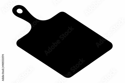 wooden cutting board silhouette vector illustration