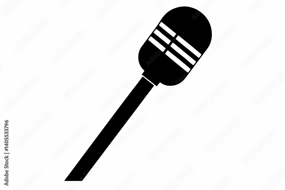 external microphone design silhouette vector illustration external microphone design silhouette vector illustration