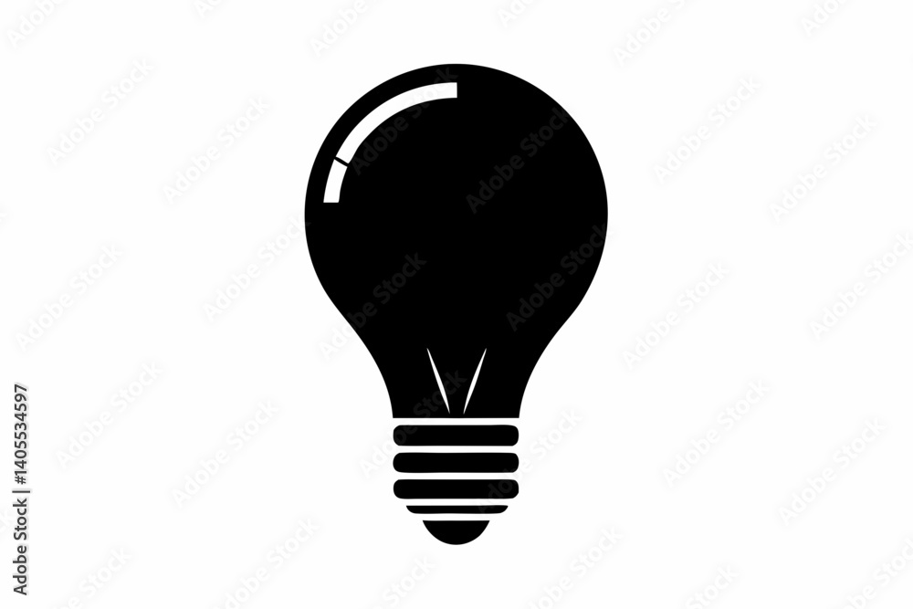 smart light bulb silhouette vector illustration black smart light bulb silhouette vector illustration black