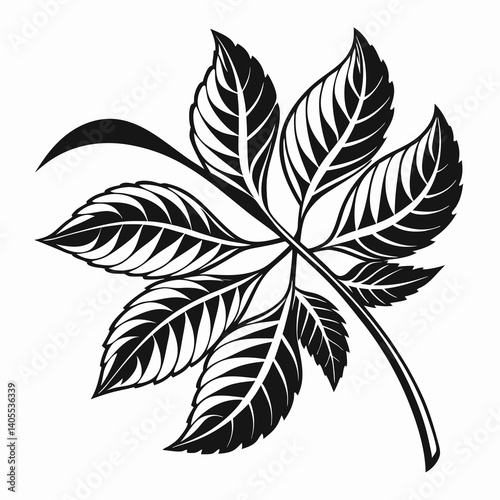 vector leaf silhouette