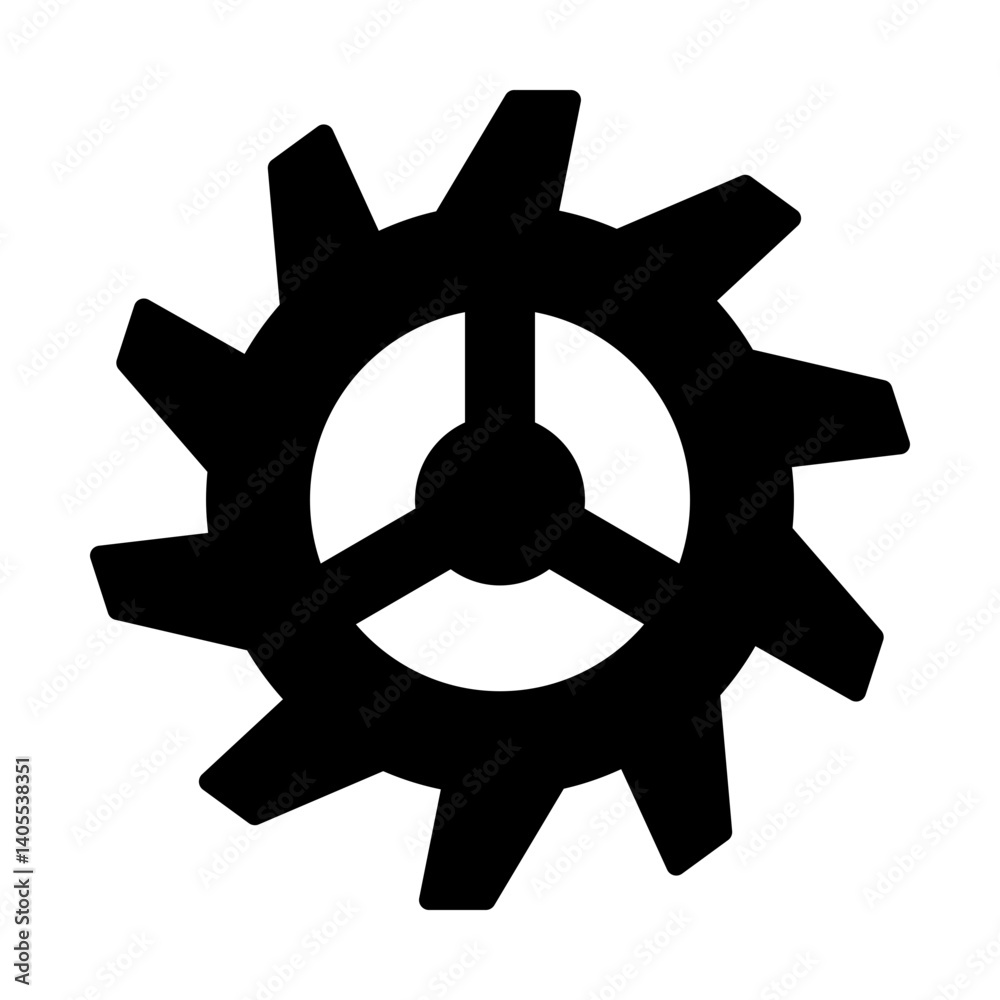 Cogwheel Gear Mechanism Solid Icon Cogwheel Gear Mechanism Solid Icon