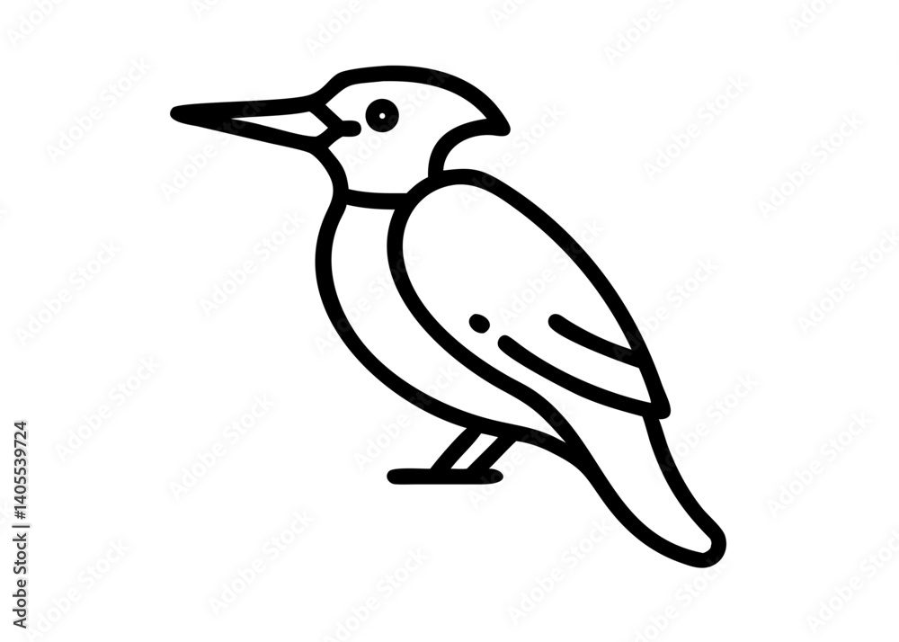 Fototapeta premium woodpecker. bird animal icon.