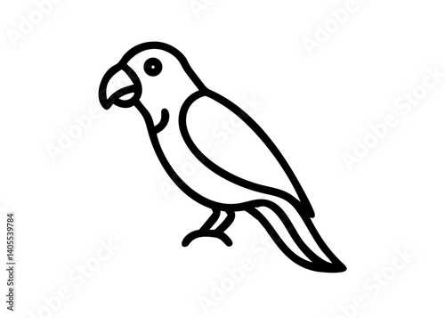 parrot. bird animal icon.