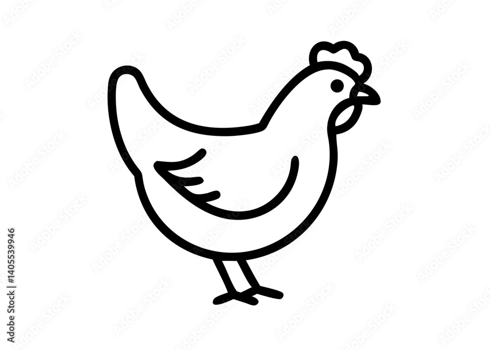 Fototapeta premium chicken. bird animal icon.