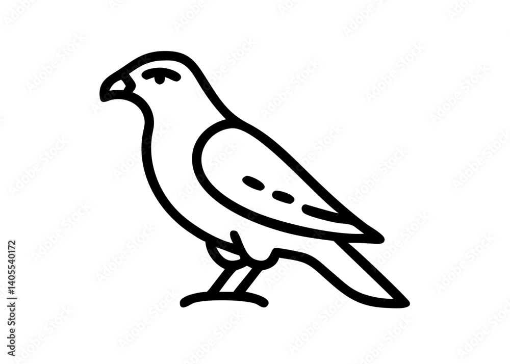 Fototapeta premium falcon. bird animal icon.