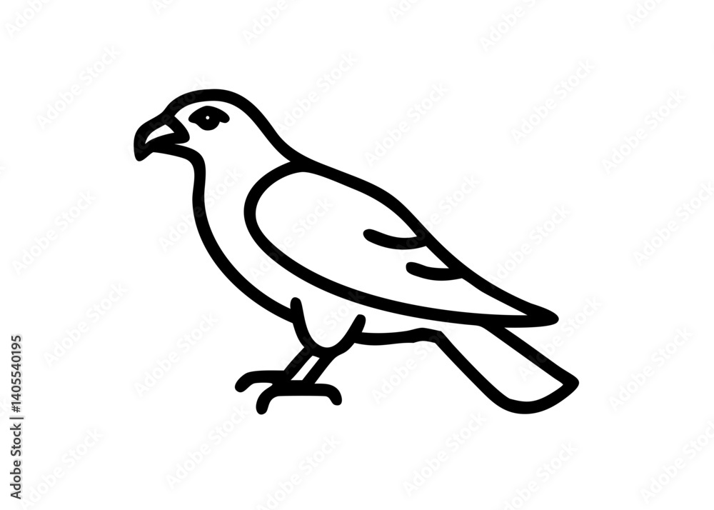 Fototapeta premium hawk. bird animal icon.