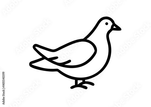 pigeon. bird animal icon.