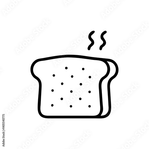slice of toast. food icon. bread.