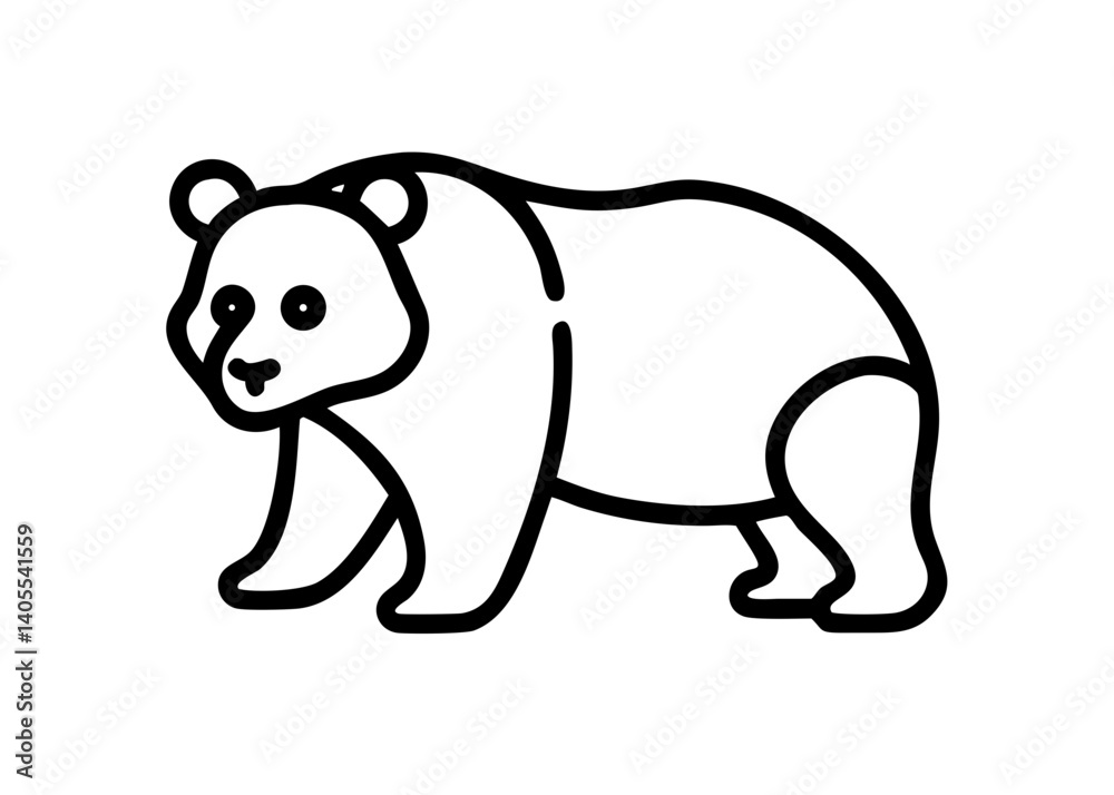 Obraz premium giant panda. animal icon.