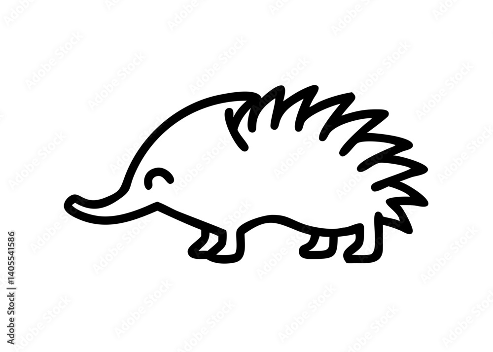 Fototapeta premium echidna. animal icon.