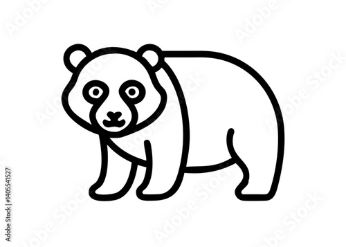 giant panda. animal icon.