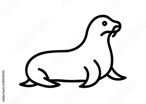 sea lion. animal icon.