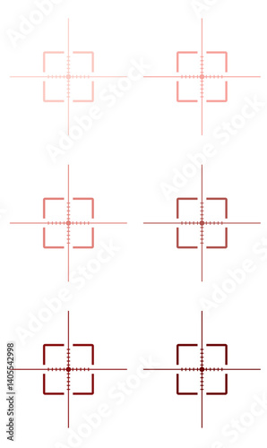 Red target scope. vector illustration 