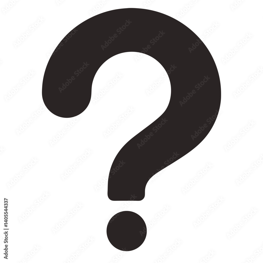 Question mark flat icon vector Silhouette Line art illustration Question mark flat icon vector Silhouette Line art illustration