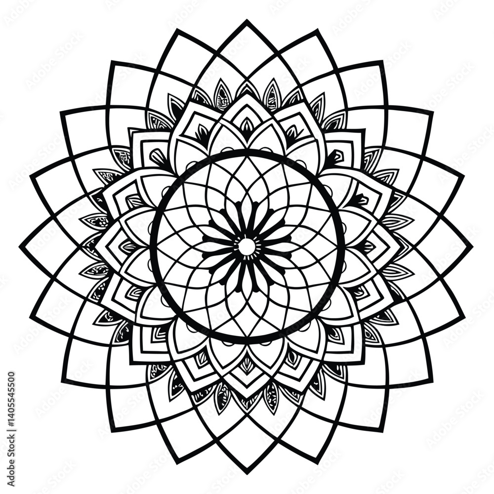 Obraz premium black and white snowflake