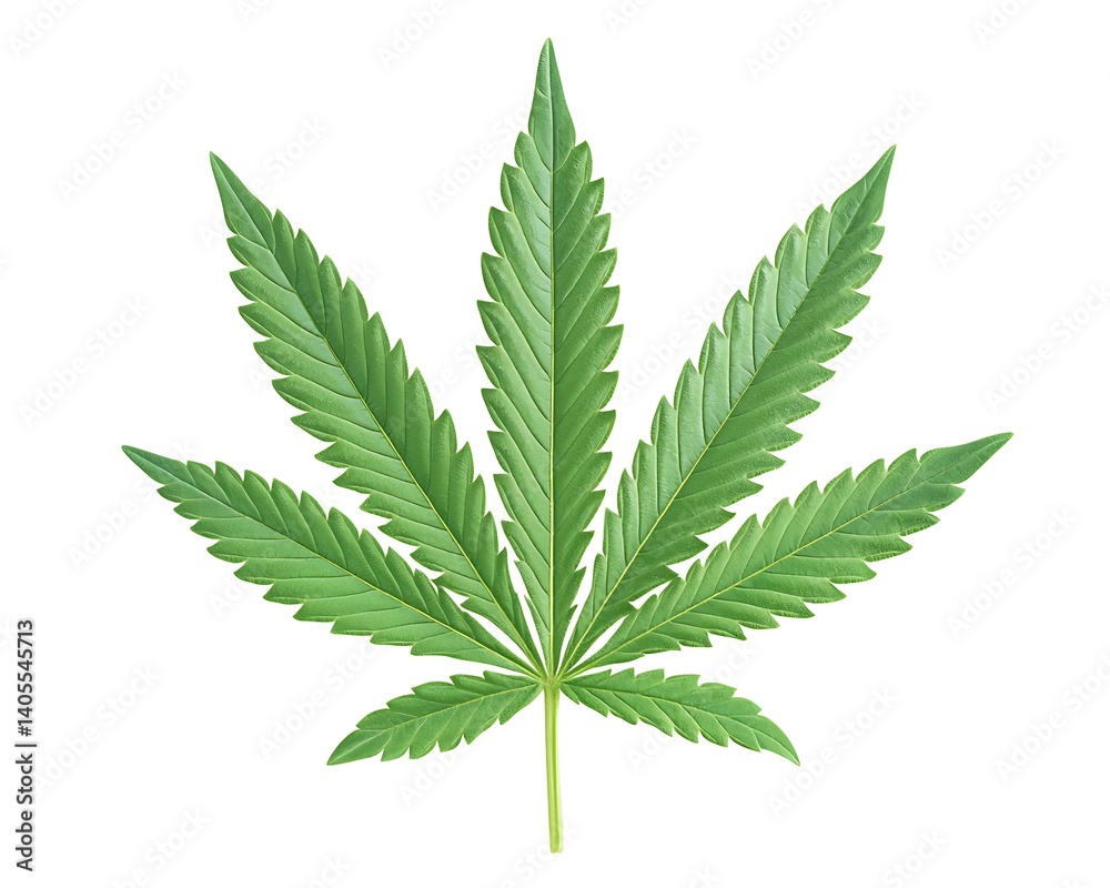 Cannabis Leaf, Isolated, Studio