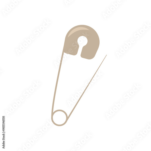 Safety pin or A safety pin Vector illustration