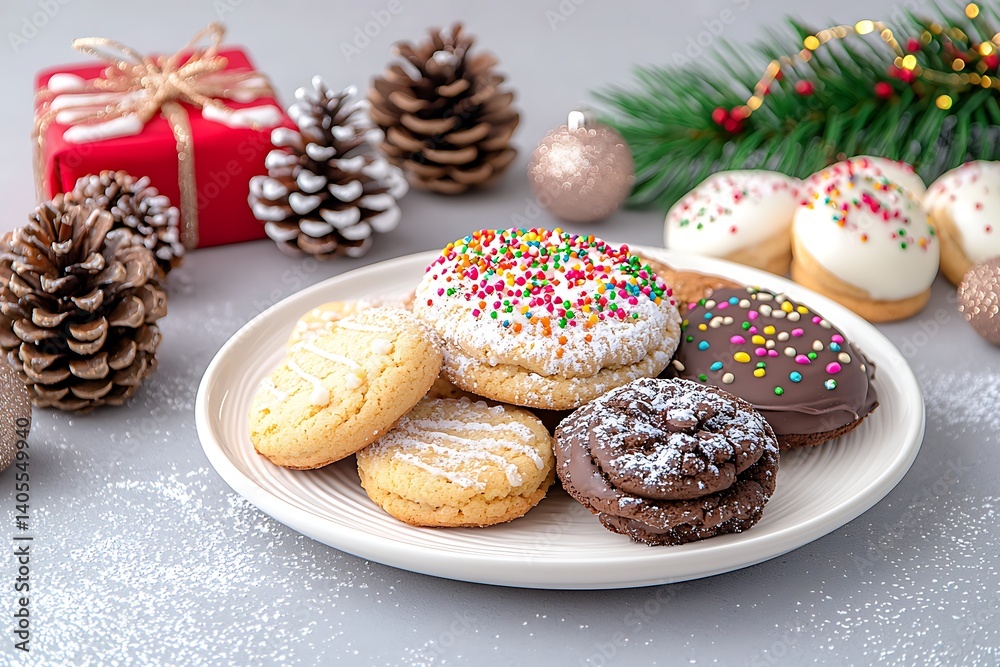 Christmas Cookies on Plate Christmas Cookies on Plate