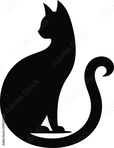 Wallpaper Mural cat vector silhouettes Torontodigital.ca