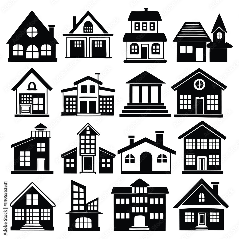 church and building set vector
church and building set vector
