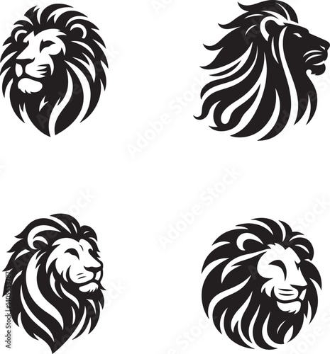 lion head icon vector
