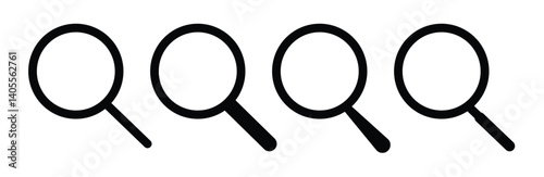 Search Icon vector illustration, magnifying glass symbol, search icon clip art. Search icon vector. Magnifier loupe sign