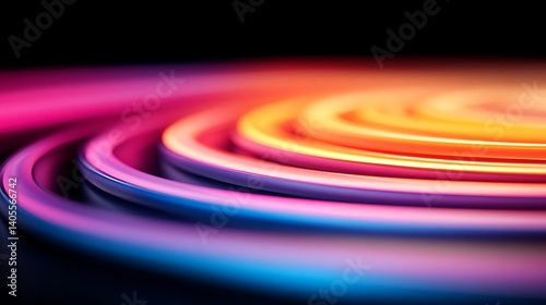 Abstract Swirl Design with Vibrant Neon Colors