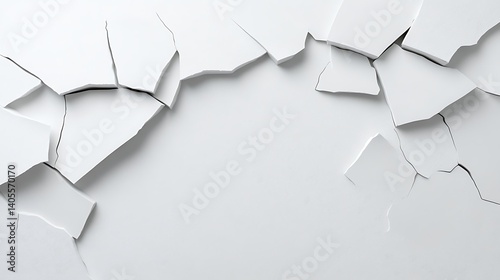Close Up Of Cracked Grey And White Concrete Wall Texture