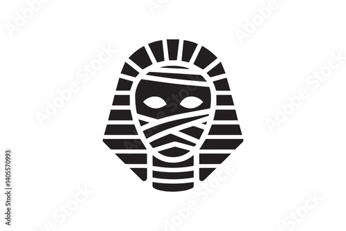 simple Mummy silhouette icon vector isolated in white background