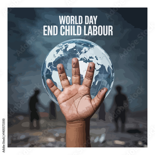 World No Child Labour Day Observation Poster Banner