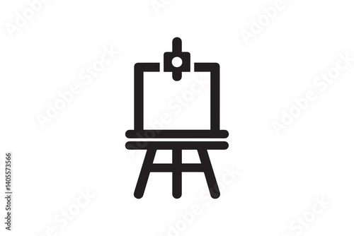 simple Easel silhouette icon vector isolated in white background	