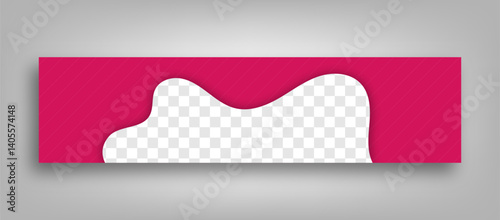 pink linkedin cover or banner design template