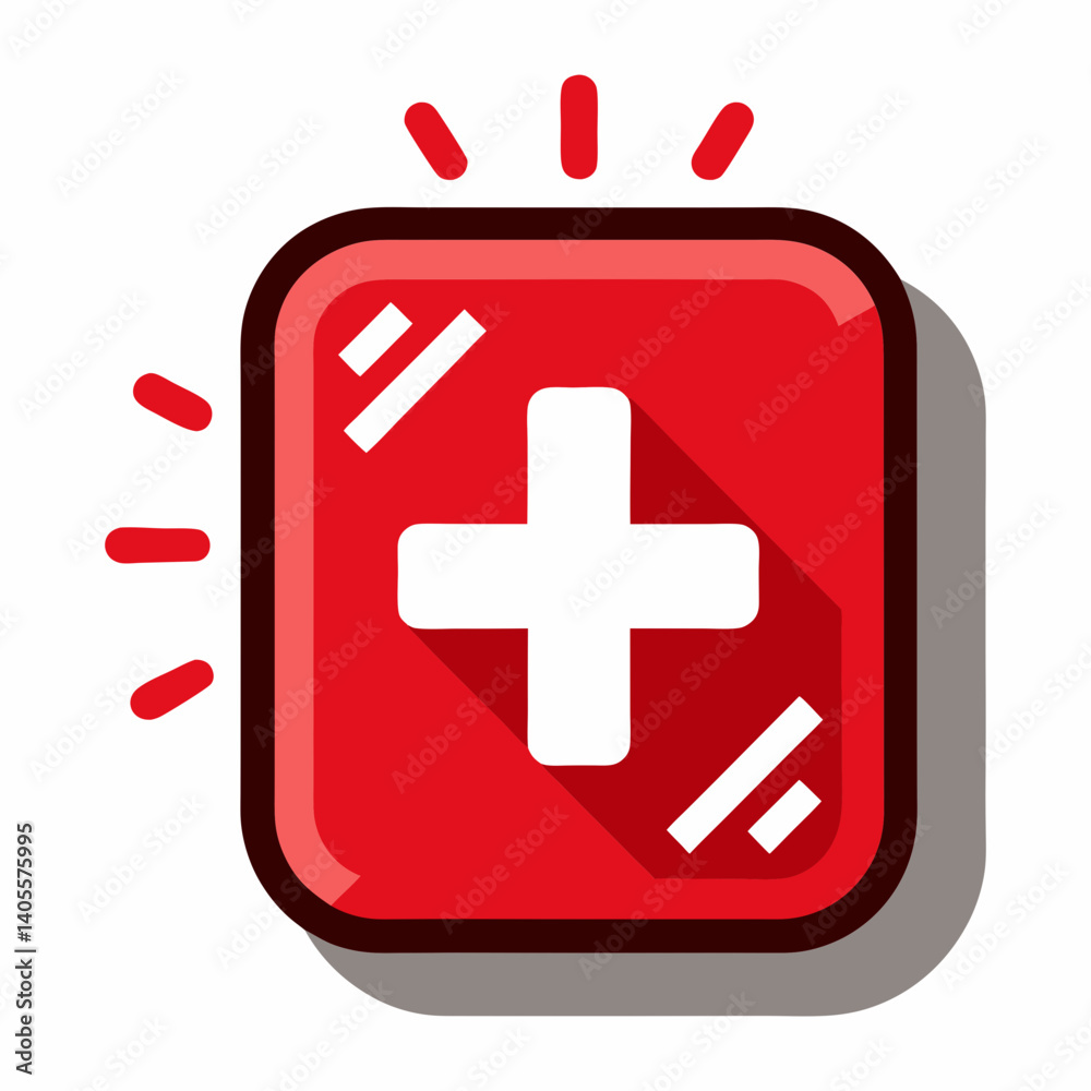 Fototapeta premium Emergency Exit Sign Vector Illustration