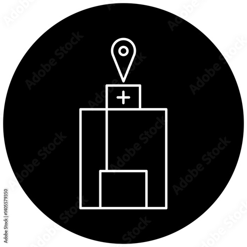 hospital location icon design
