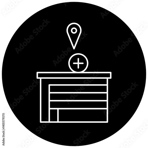 hospital location icon design