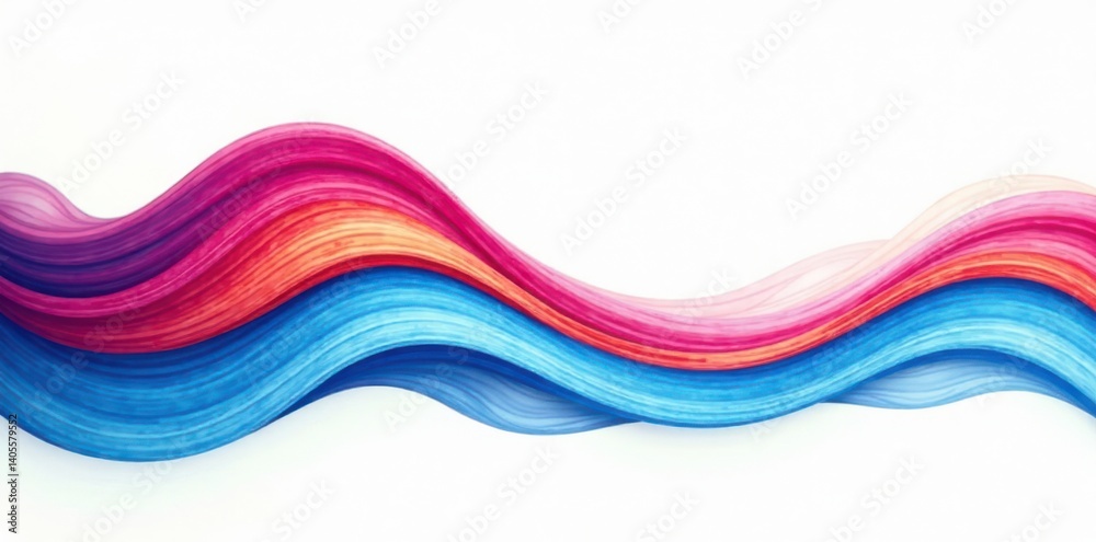 Stylized stylized wave design on white background, wave, design
