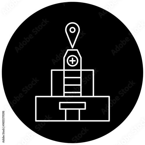 hospital location icon design