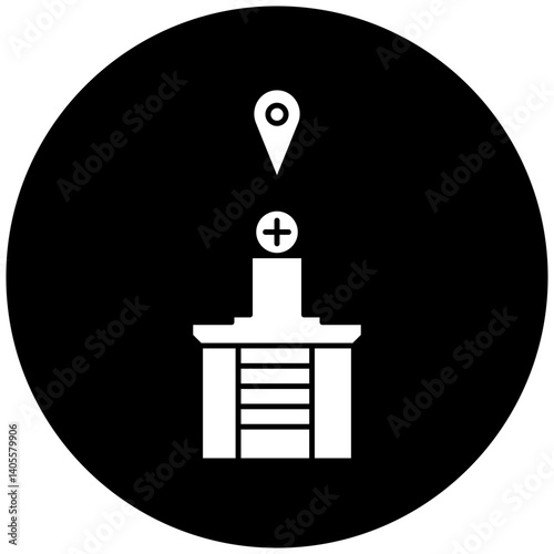 hospital location icon design