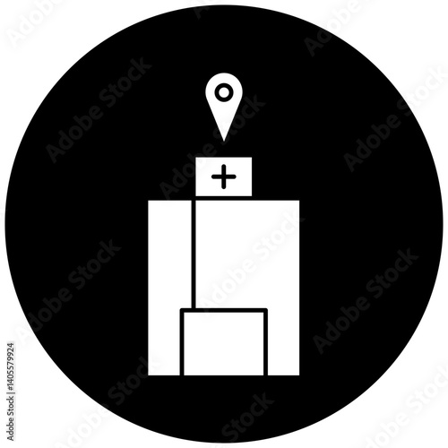 hospital location icon design