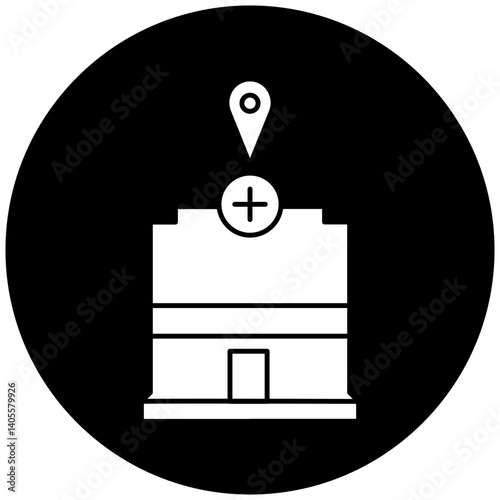 hospital location icon design