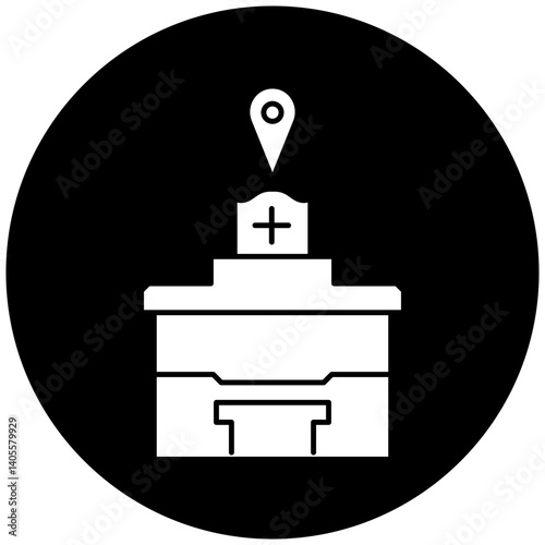 hospital location icon design
