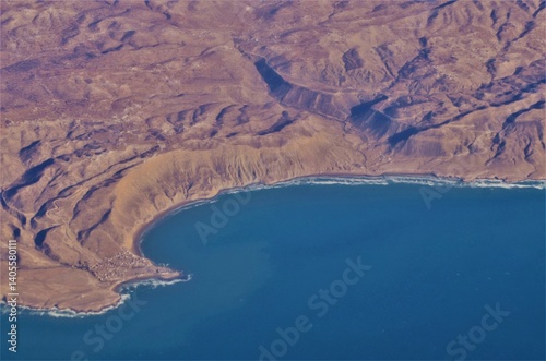 Imsouane from the sky, a region in between the desert and the ocean not too far from Agadir