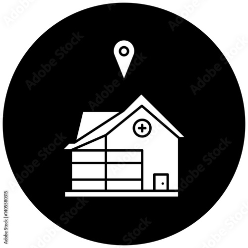 hospital location icon design