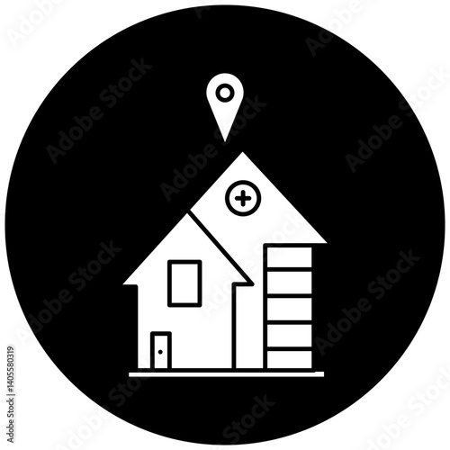 hospital location icon design