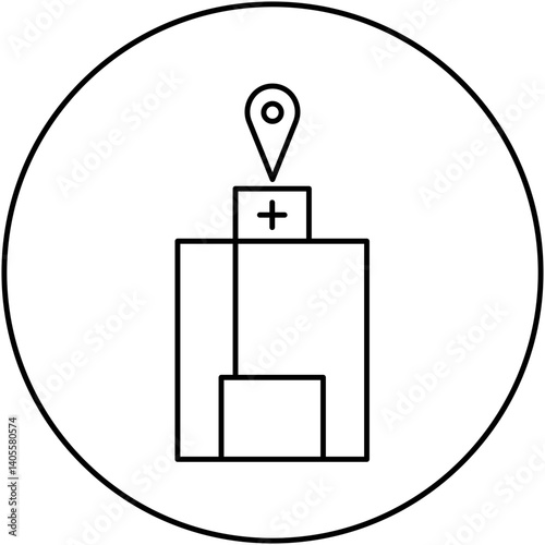 hospital location icon design